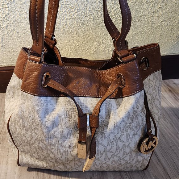 Euc Michael Kors Classic Leather Tote Bag Purse - Picture 1 of 13